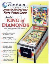 Retro Pinball Gottlieb King of Diamonds Remake Flyer